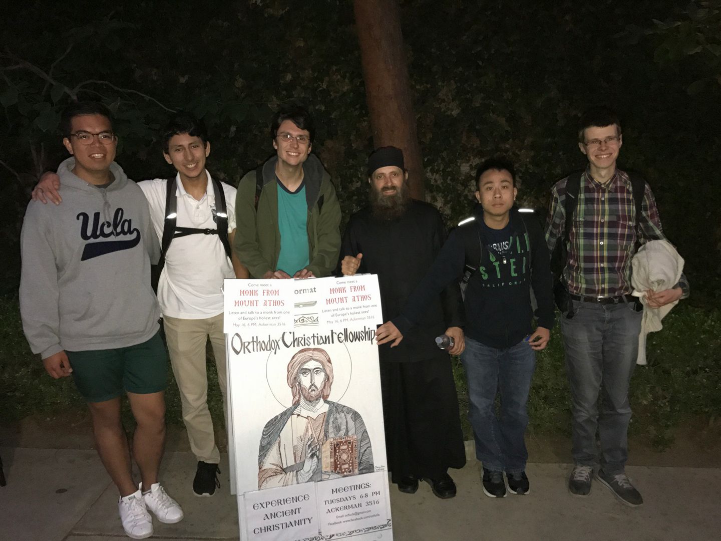 Orthodox Christian Fellowship visit with Father Justin from the Athonite Monastery in Zographou